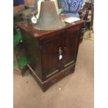 Early C19th. two door specimen cabinet with eight drawers enclosed.