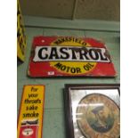 Original enamel CASTROL MOTOR OIL WAKEFIELD sign.