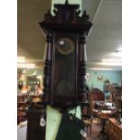 C19th. Spring driven walnut clock.