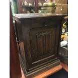 Edwardian oak log box.