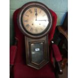 Victorian mahogany drop dial clock.