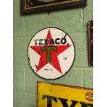 Original TEXACO enamel sign.
