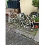 1960's wrought iron entrance gates. (212cmL x 102cmH).