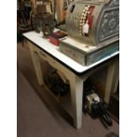 1930's enamel topped pantry table.