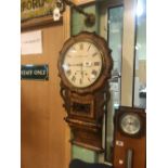 Good quality Victorian inlaid drop dial clock.