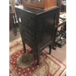 Edwardian mahogany specimen cabinet with six drawers.