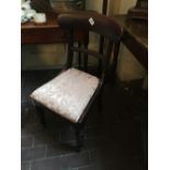 Single Victorian mahogany dining chair.