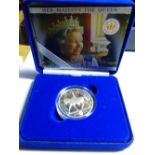 BRITISH ROYAL MINT 2002 STERLING SILVER £5 COIN IN ORIGINAL CASE     AND CERTIFICATE OF