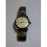 GENTLEMANS VINTAGE ROLEX OYSTER PERPETUAL AIR KING SUPER PRECISION STAINLESS STEEL WRISTWATCH ON A