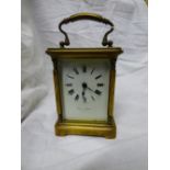 MAPPIN AND WEBB BRASS CARRIAGE CLOCK 14.