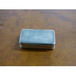 HM LONDON SILVER RECTANGULAR SNUFF BOX ENGRAVED WITH ENGINE TURNING DETAIL BY ALEXANDER J STRACHAN