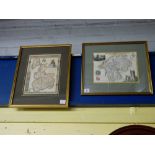 TWO 19TH CENTURY MAP PRINTS OF COUNTY LANCASHIRE (CIRCA 1850) BY MOULE 26CM X 19CM APPROX AND