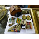 WWII MEDAL, MINIATURE BRAVERY IN THE FIELD WWI MEDAL, SEW-ON MILITARY BADGES,