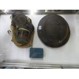 WWII WARDENS HELMET & GAS MASK & ANTI-GAS NO.