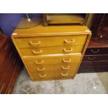 1960s G PLAN FIVE DRAWER CHEST