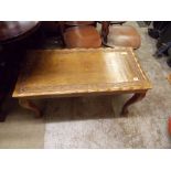 EASTERN CARVED HARDWOOD COFFEE TABLE