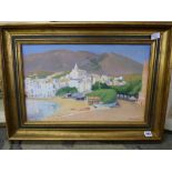 D, SIMS WILLIAMS OIL ON BOARD OF CADAQUES,