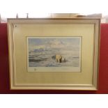 DAVID SHEPHERD SIGNED LIMITED EDITION PRINT 'ICE WILDERNESS' NUMBER 714/1500 SIGNED IN PENCIL WITH