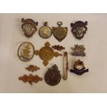 ASSORTMENT OF ENAMEL BADGES INCLUDING: WRNS, ST JOHN'S AMBULANCE ASSOCIATION,