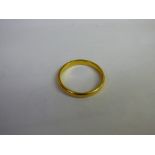 22ct YELLOW GOLD WEDDING BAND,