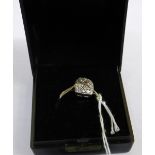 9CT WHITE GOLD STONE SET RING 2.