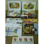 LARGE SELECTION OF CIGARETTE AND TEA CARDS,ALBUMS AND LOOSE ,