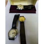 THREE VINTAGE GENTLEMANS WRISTWATCHES SUMMIT,