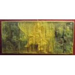 NOPPART SHUWAREE-GOLDEN FORREST 1975 WOODEN ART PANEL AND SAKDA LUPKOSA- ARMY CHIEF 1972 WOODEN ART