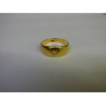 VICTORIAN 18CT YELLOW GOLD AND DIAMOND RING SIZE Q