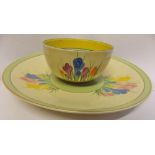 CLARICE CLIFF CROCUS PATTERN BOWL AND PLATE