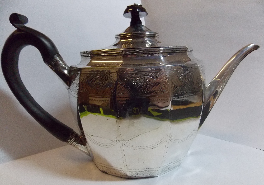 LONDON SILVER 1798 NEO CLASSSICAL TEAPOT 15. - Image 2 of 4