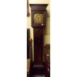 MID 18TH CENTURY OAK COTTAGE LONGCASE CLOCK 30HR BRASS SQUARE DIAL GEORGE NETHERCOTT,