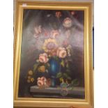 20TH CENTURY DUTCH SCHOOL OIL ON CANVAS STILL LIFE OF FLOWERS BY JAN DOHL