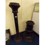 CAST IRON PART STREET LAMP COLUMN IN TWO SECTIONS