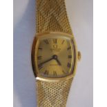 LADIES 1970S WRIST WATCH OMEGA ANTI MAGNETIC THE REVERSE OF THE CASE STAMPED .