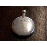 LONDON SILVER SCENT PHIAL IN THE FORM OF A MOON FLASK 5CM