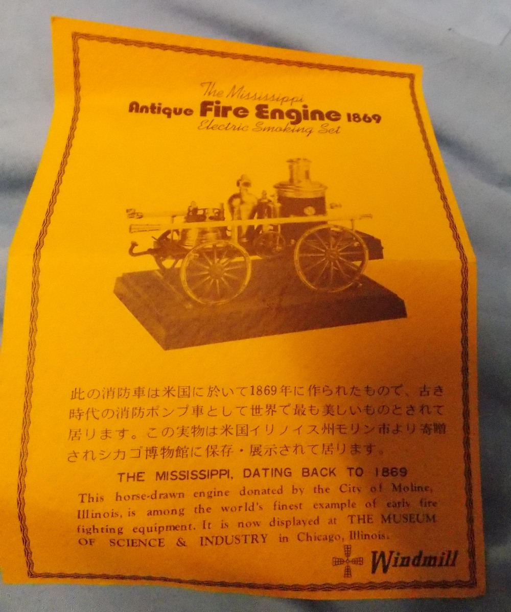 BOXED MISSISSIPPI FIRE ENGINE ELECTRIC SMOKING SET - Image 6 of 6