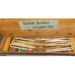 BOXED UNITED ARMY SERVICES CROQUET SET