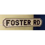 STREET NAME PLATE FOSTER RD 80CM