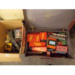 SUITCASE OF VINTAGE TRIANG RAILWAYS OO GAUGE, TRACK,