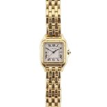 CARTIER PANTHERE WRISTWATCH WITH DATE circa 1990’s; reference #887968; 27mm; quartz movement;