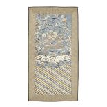 IMPERIAL DRAGON KESI TAPESTRY, 19TH CENTURY 清19世紀 緙絲龍袍料一幅 Very finely woven in muted tones of