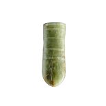 A JADE CICADA, HONGSHAN CULTURE, NEOLITHIC PERIOD OR LATER 紅山文化玉蟬 With russet and brown-grey