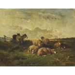 FÃ‰LIX SATURNIN BRISSOT DE WARVILLE (1818-1892)QUIET PASTURESOil on cradled panel; signed lower