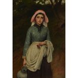 CHARLES SILLEM LIDDERDALE (1831-1895)GOING TO THE SPRING Oil on canvas; signed with monogram