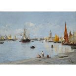 PAOLO SALA (1859-1924)PANORAMA VENICE (GRAND CANAL) Oil on canvas; signed lower right, titled