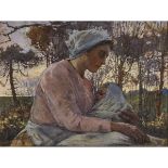 ELIZABETH ADELA STANHOPE FORBES (1859-1912)CONTENTMENTWatercolour and bodycolour with black chalk