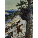 PHILIP RUSSELL GOODWIN (1882-1935)â€œBRUINâ€™S DILEMMAâ€, CIRCA 1925Oil on canvas; signed