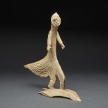NOAH ANNANACK (1937-), GEORGE RIVER / KANGIQSUALUJJUAQ BIRD WOMAN antler, articulated arms, fits