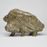 KANANGINAK POOTOOGOOK, R.C.A. (1935-2010), CAPE DORSET / KINGAIT MUSK OX WITH WINDSWEPT COAT